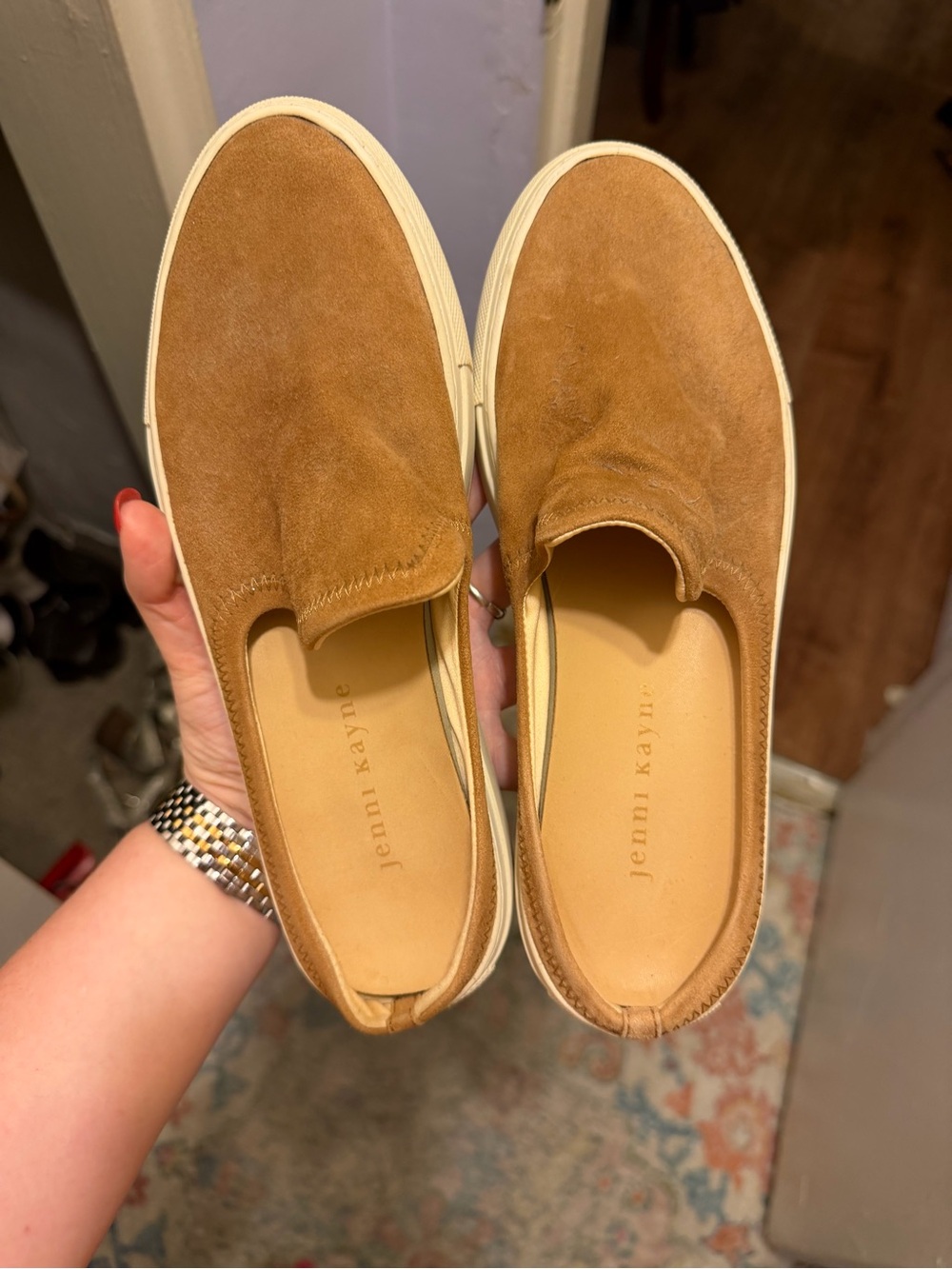 Jenni Kayne Caramel Suede Slip-On Mules